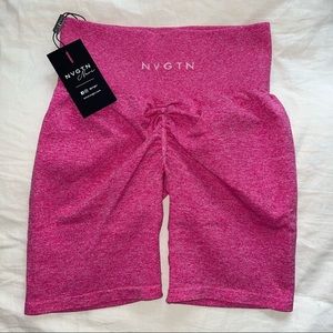 NVGTN Fushcia Scrunch Seamless Shorts